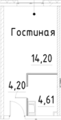 . Вариант № 1853687, 0, площадь - 23.01 квм, цена 5968582 рублей