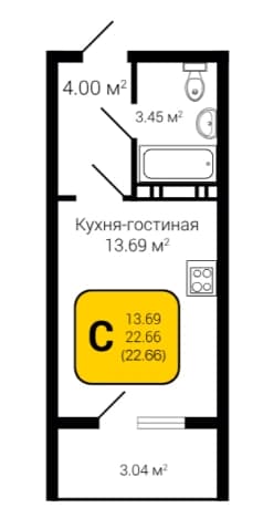 Купить квартиру до 2,5 млн в Воронежской области. Вариант № 1744156, 0, площадь - квм, цена 2016740 рублей