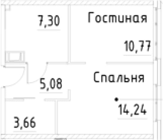 . Вариант № 1920348, 0, площадь - 41.05 квм, цена 9516958 рублей