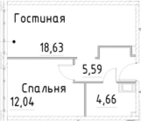 . Вариант № 1920374, 0, площадь - 40.92 квм, цена 9943339 рублей