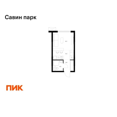 . Вариант № 2212041, 0, площадь - 20.2 квм, цена 4429860 рублей