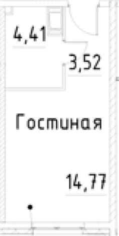 . Вариант № 1920296, 0, площадь - 22.7 квм, цена 5918816 рублей