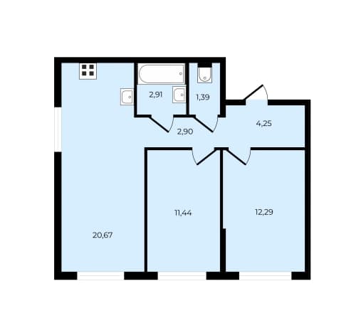 Купить двухкомнатную квартиру с ремонтом у метро Бунинская аллея в Подольске. Вариант № 2166288, 0, площадь - квм, цена 18650000 рублей