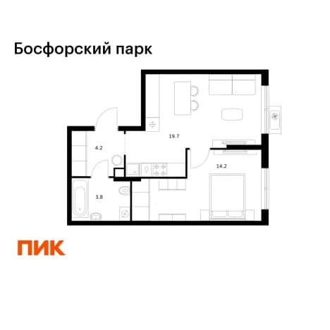 Купить однокомнатную квартиру в районе Первомайский в Владивостоке. Вариант № 2209033, 1, площадь - квм, цена 9100680 рублей