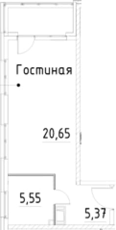 . Вариант № 1920499, 0, площадь - 31.57 квм, цена 8720461 рублей