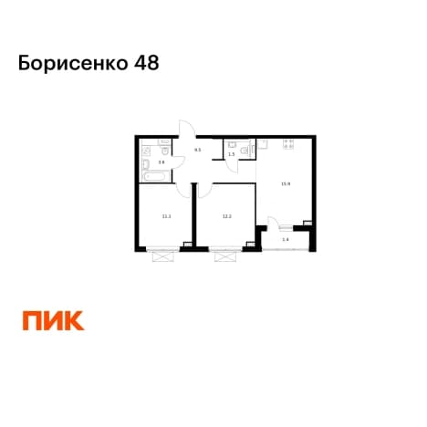 Купить двухкомнатную квартиру на вторичке в районе Первомайский в Владивостоке. Вариант № 2356642, 1, площадь - квм, цена 11498160 рублей