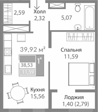 Купить квартиру в ЖК Благо в Республике Крым. Вариант № 2274001, 0, площадь - квм, цена 6379597 рублей