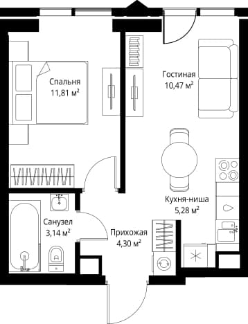 . Вариант № 2206621, 0, площадь - 35 квм, цена 31157000 рублей