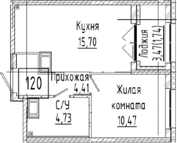 . Вариант № 2023420, 0, площадь - 35.31 квм, цена 11492000 рублей