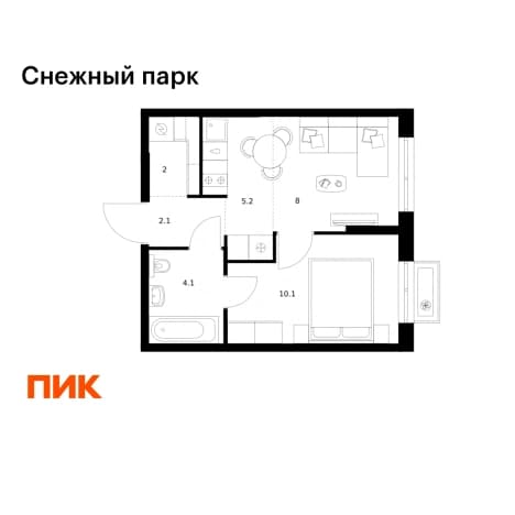 Купить однокомнатную квартиру до 7 млн в районе Первореченский в Владивостоке. Вариант № 2138653, 1, площадь - квм, цена 6265350 рублей