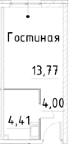 . Вариант № 2006971, 0, площадь - 22.18 квм, цена 5763268 рублей