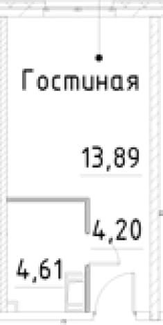 . Вариант № 1920234, 0, площадь - 22.7 квм, цена 6095453 рублей