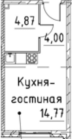 . Вариант № 1920386, 0, площадь - 23.64 квм, цена 6315950 рублей