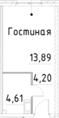 . Вариант № 1853546, 0, площадь - 22.7 квм, цена 5949461 рублей