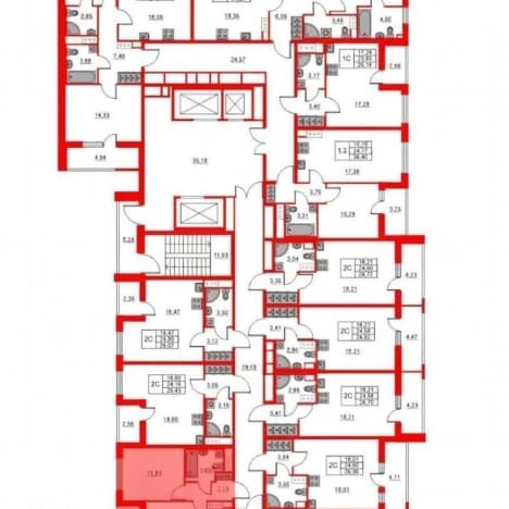 Купить квартиру площадью 30 кв.м в Кудрове. Вариант № 2412699, 1, площадь - квм, цена 8100000 рублей