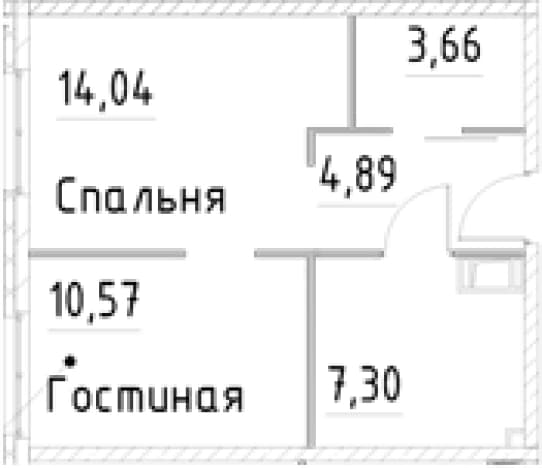 . Вариант № 1853547, 0, площадь - 40.46 квм, цена 9416587 рублей