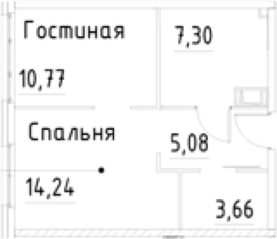 . Вариант № 1920428, 0, площадь - 41.05 квм, цена 9516958 рублей