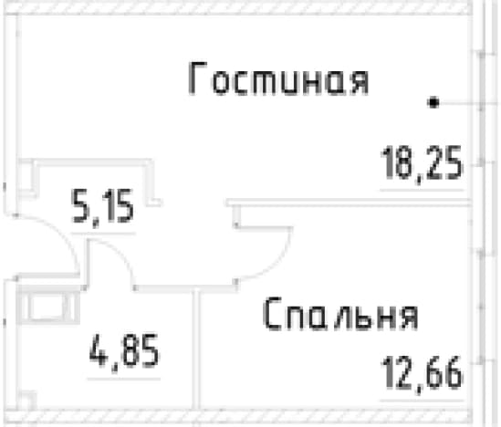 . Вариант № 1920477, 0, площадь - 40.91 квм, цена 9940909 рублей
