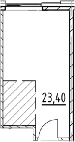 . Вариант № 2300395, 0, площадь - 23.4 квм, цена 10647000 рублей