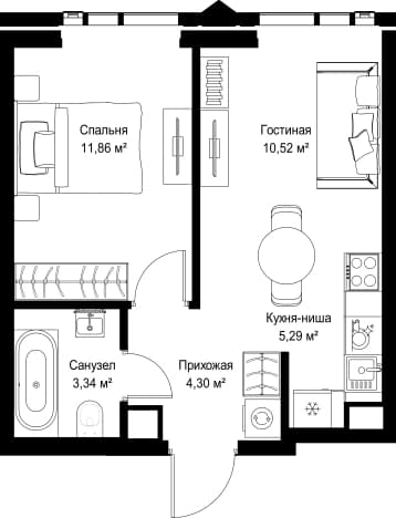 . Вариант № 2380091, 0, площадь - 35.31 квм, цена 33223179 рублей