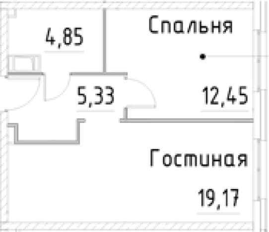 . Вариант № 1853563, 0, площадь - 41.8 квм, цена 9861330 рублей