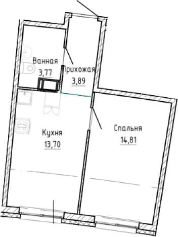 . Вариант № 1903128, 0, площадь - 36.17 квм, цена 7269035 рублей