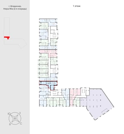 . Вариант № 2046805, 1, площадь - 65.92 квм, цена 7251200 рублей