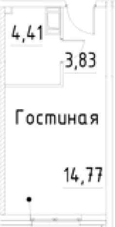 . Вариант № 1920458, 0, площадь - 23.01 квм, цена 5968582 рублей