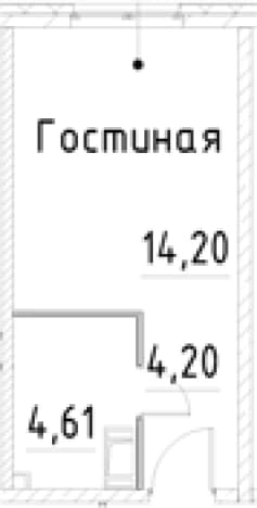 . Вариант № 1853653, 0, площадь - 23.01 квм, цена 6147632 рублей