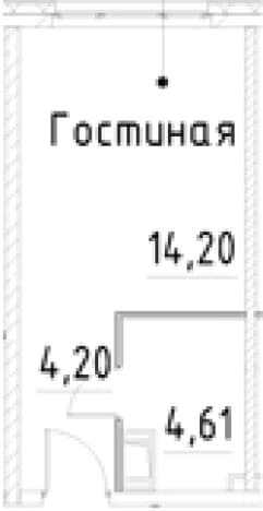 . Вариант № 1920543, 0, площадь - 23.01 квм, цена 6147632 рублей