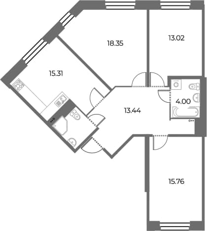 . Вариант № 549364, 0, площадь - 85.45 квм, цена 24100000 рублей