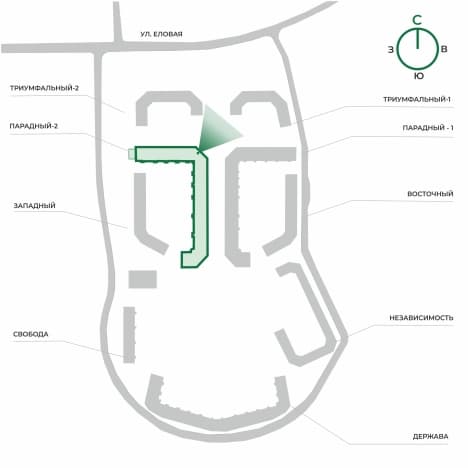 . Вариант № 2123647, 1, площадь - 66.4 квм, цена 6434160 рублей