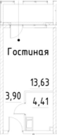 . Вариант № 1920384, 0, площадь - 21.94 квм, цена 6021108 рублей