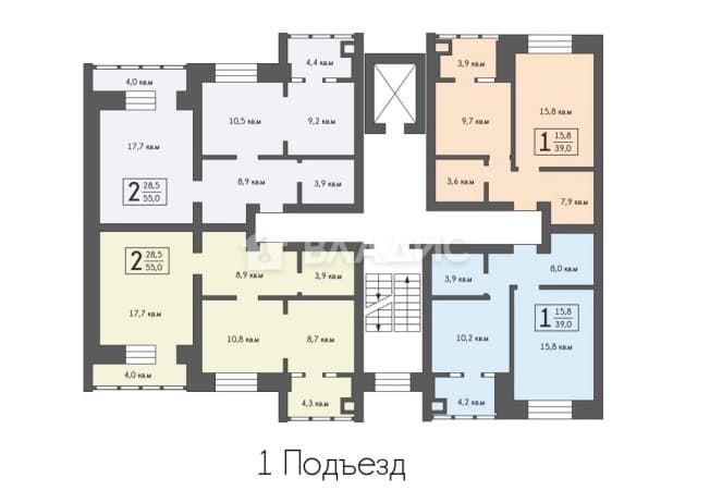 Купить однокомнатную квартиру на вторичке у метро Лесной Городок в Московской области. Вариант № 2197909, 1, площадь - квм, цена 4350000 рублей