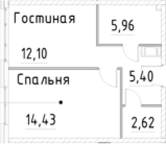 . Вариант № 2007128, 0, площадь - 40.51 квм, цена 9537601 рублей