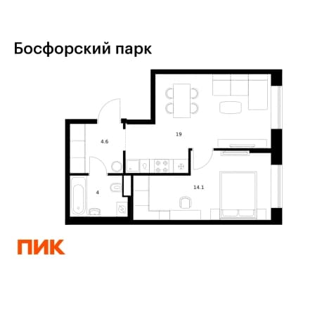. Вариант № 2018262, 0, площадь - 41.7 квм, цена 9517608 рублей