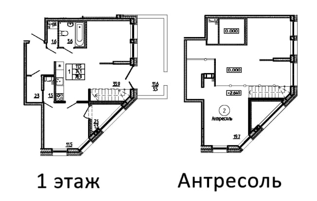 . Вариант № 1790793, 0, площадь - 74.1 квм, цена 14437000 рублей