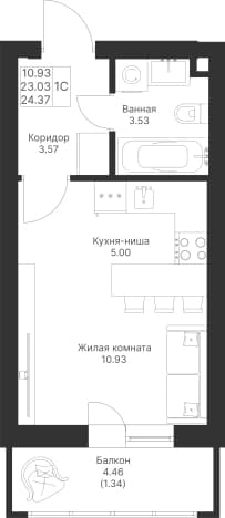 Купить квартиру до 20 млн в Республике Татарстан (татарстан). Вариант № 2351203, 1, площадь - квм, цена 6531160 рублей