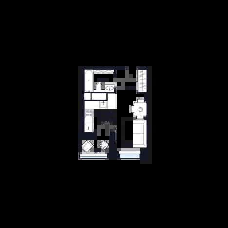 . Вариант № 2349591, 0, площадь - 24.5 квм, цена 6566000 рублей
