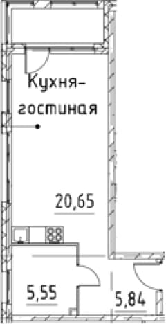 . Вариант № 1920495, 0, площадь - 32.04 квм, цена 8749361 рублей