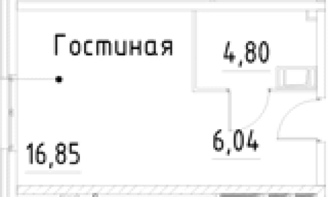. Вариант № 2007028, 0, площадь - 27.69 квм, цена 6948822 рублей