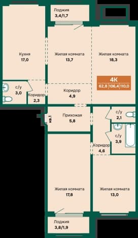. Вариант № 2234598, 0, площадь - 110 квм, цена 11000000 рублей