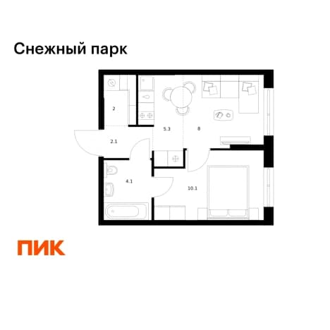Купить однокомнатную квартиру до 7 млн в районе Первореченский в Владивостоке. Вариант № 2018668, 1, площадь - квм, цена 6471680 рублей