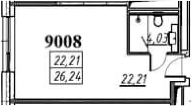 . Вариант № 2363941, 0, площадь - 26.24 квм, цена 9840000 рублей