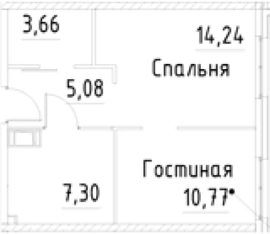 . Вариант № 1920403, 0, площадь - 41.05 квм, цена 9802469 рублей