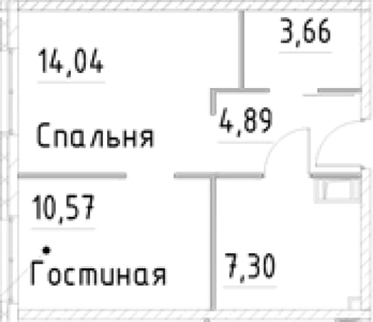 . Вариант № 1853477, 0, площадь - 40.46 квм, цена 9434794 рублей