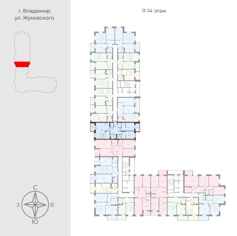 . Вариант № 1249923, 1, площадь - 102 квм, цена 11373306 рублей