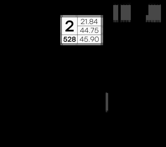 . Вариант № 1333668, 0, площадь - 45.9 квм, цена 6069999 рублей