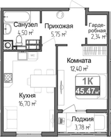 . Вариант № 2243046, 0, площадь - 39.8 квм, цена 9155000 рублей