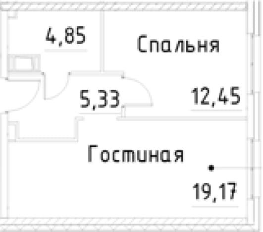 . Вариант № 1920320, 0, площадь - 41.8 квм, цена 10326464 рублей